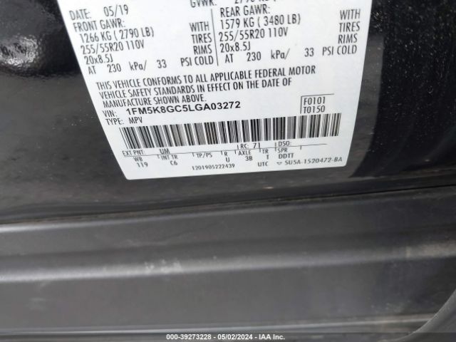 Photo 8 VIN: 1FM5K8GC5LGA03272 - FORD EXPLORER 