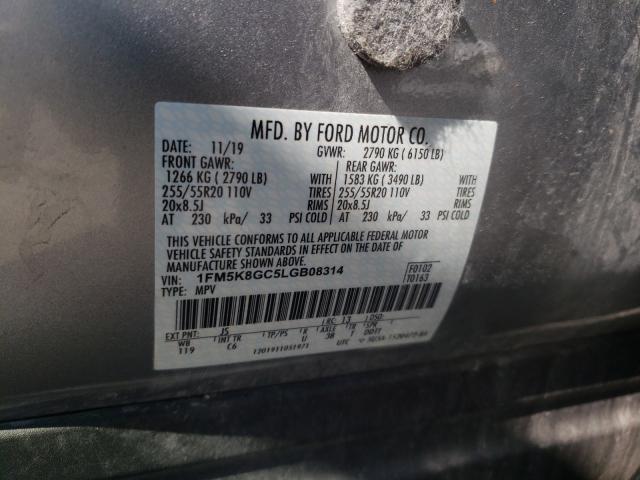 Photo 9 VIN: 1FM5K8GC5LGB08314 - FORD EXPLORER S 