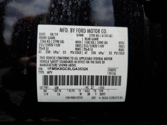 Photo 12 VIN: 1FM5K8GC8LGA35326 - FORD EXPLORER 