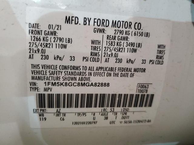 Photo 12 VIN: 1FM5K8GC8MGA82888 - FORD EXPLORER 