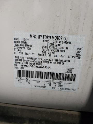 Photo 11 VIN: 1FM5K8GC9LGA93204 - FORD EXPLORER 