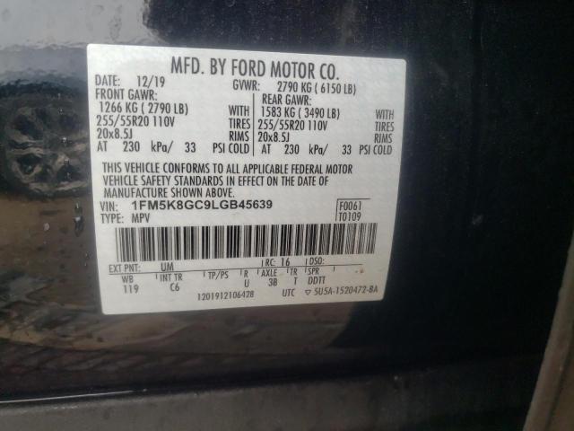 Photo 12 VIN: 1FM5K8GC9LGB45639 - FORD EXPLORER 