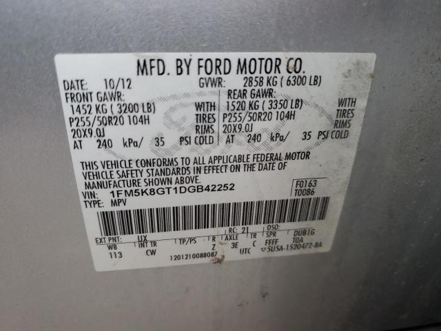 Photo 12 VIN: 1FM5K8GT1DGB42252 - FORD EXPLORER 