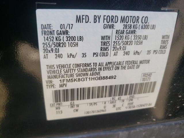 Photo 9 VIN: 1FM5K8GT1HGB88492 - FORD EXPLORER S 