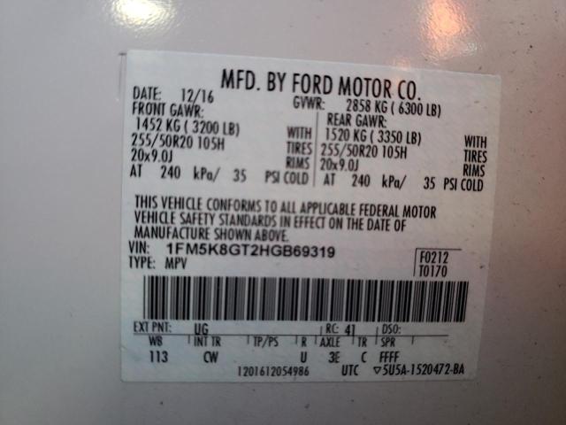 Photo 13 VIN: 1FM5K8GT2HGB69319 - FORD EXPLORER 