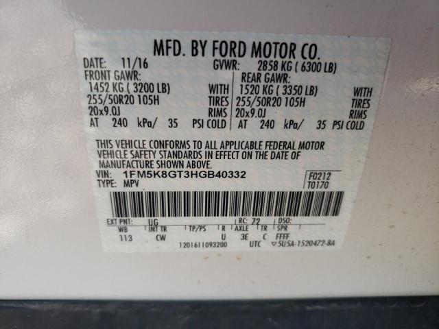 Photo 9 VIN: 1FM5K8GT3HGB40332 - FORD EXPLORER S 