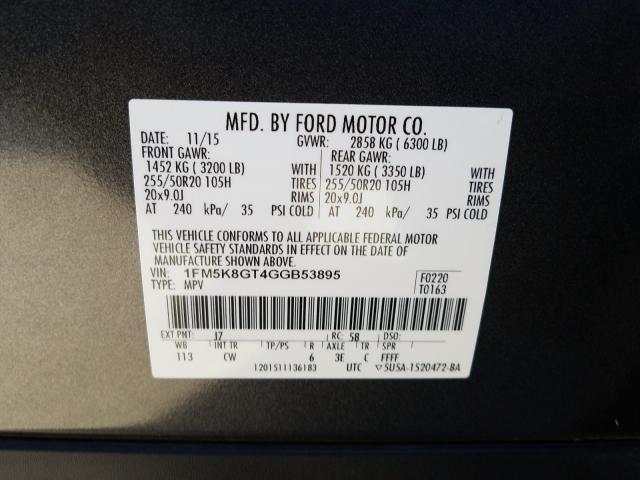 Photo 9 VIN: 1FM5K8GT4GGB53895 - FORD EXPLORER S 