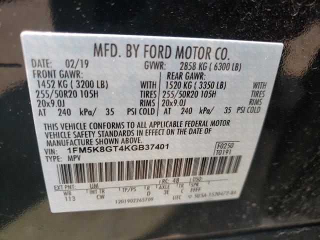 Photo 9 VIN: 1FM5K8GT4KGB37401 - FORD EXPLORER S 