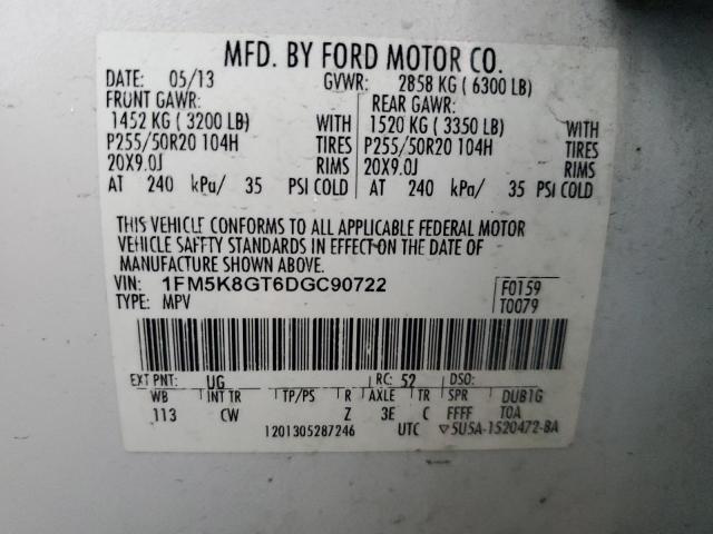 Photo 12 VIN: 1FM5K8GT6DGC90722 - FORD EXPLORER S 