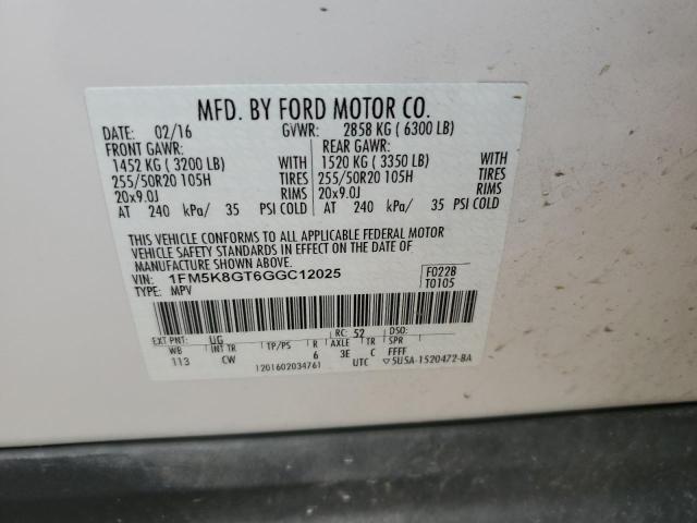 Photo 12 VIN: 1FM5K8GT6GGC12025 - FORD EXPLORER S 