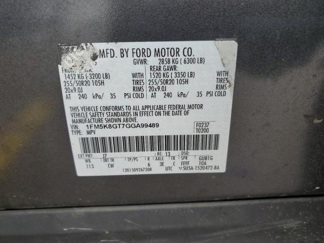 Photo 12 VIN: 1FM5K8GT7GGA99489 - FORD EXPLORER S 