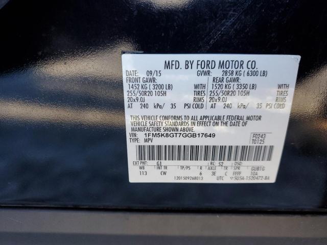 Photo 13 VIN: 1FM5K8GT7GGB17649 - FORD EXPLORER 