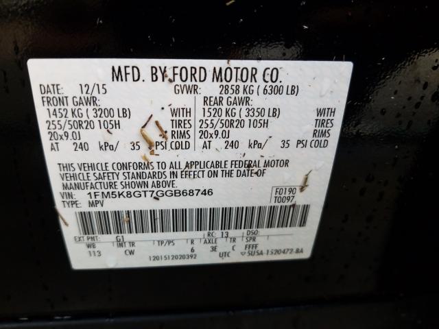 Photo 9 VIN: 1FM5K8GT7GGB68746 - FORD EXPLORER S 