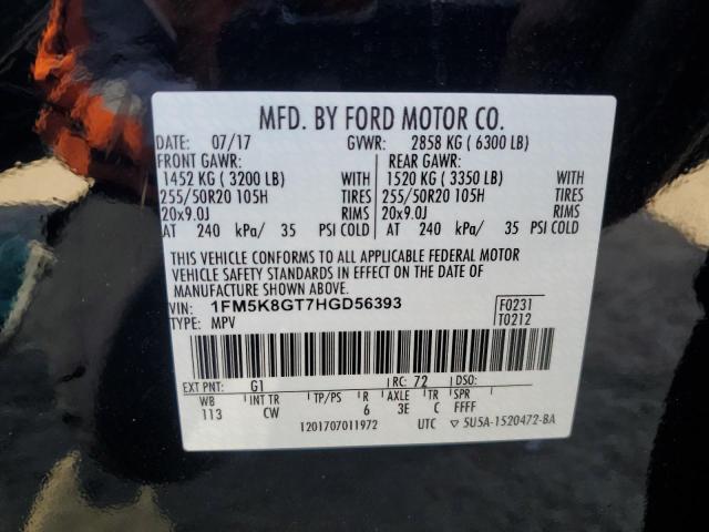 Photo 13 VIN: 1FM5K8GT7HGD56393 - FORD EXPLORER S 