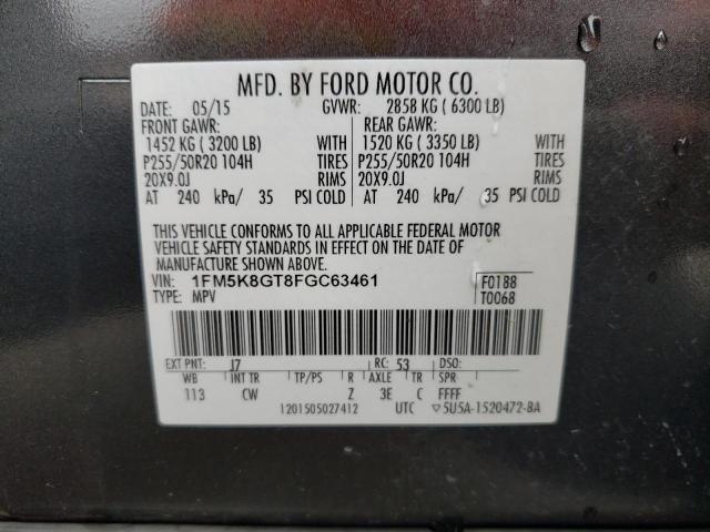 Photo 12 VIN: 1FM5K8GT8FGC63461 - FORD EXPLORER 