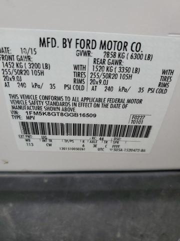 Photo 12 VIN: 1FM5K8GT8GGB16509 - FORD EXPLORER S 