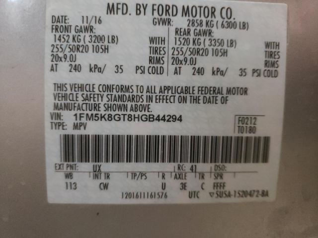 Photo 12 VIN: 1FM5K8GT8HGB44294 - FORD EXPLORER S 