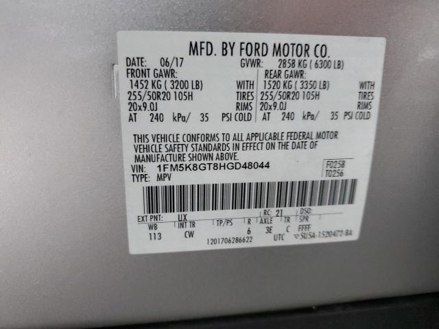 Photo 12 VIN: 1FM5K8GT8HGD48044 - FORD EXPLORER S 