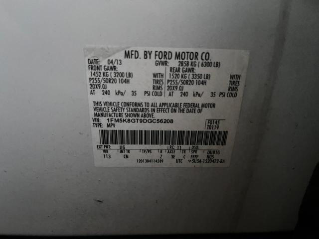 Photo 9 VIN: 1FM5K8GT9DGC56208 - FORD EXPLORER 