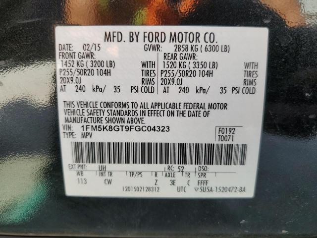 Photo 12 VIN: 1FM5K8GT9FGC04323 - FORD EXPLORER 