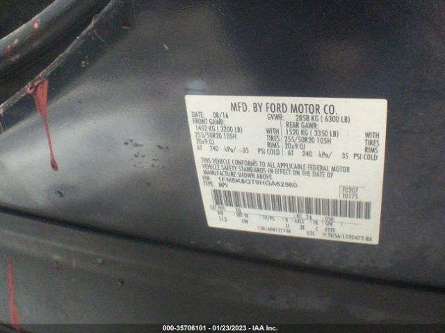 Photo 8 VIN: 1FM5K8GT9HGA62560 - FORD EXPLORER 