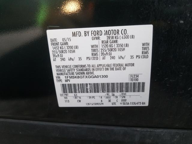 Photo 9 VIN: 1FM5K8GTXGGA01300 - FORD EXPLORER S 