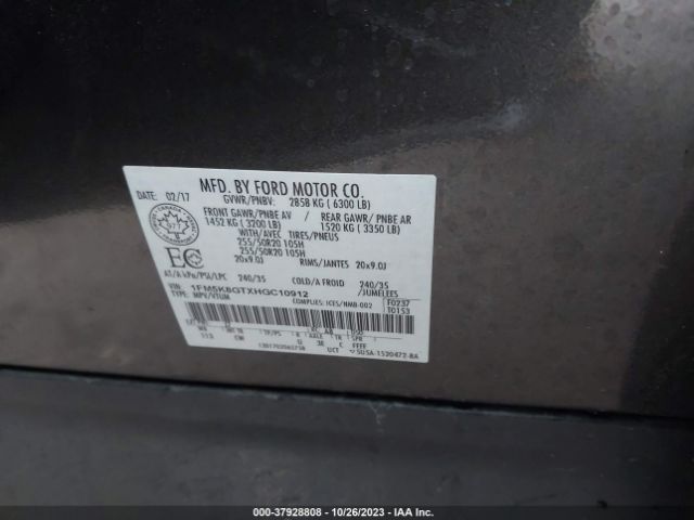 Photo 8 VIN: 1FM5K8GTXHGC10912 - FORD EXPLORER 