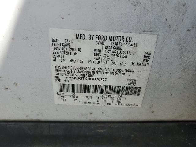 Photo 12 VIN: 1FM5K8GTXHGD78727 - FORD EXPLORER S 