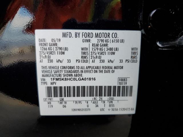 Photo 13 VIN: 1FM5K8HC0LGA01816 - FORD EXPLORER P 