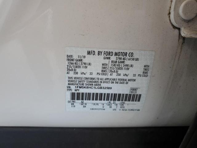 Photo 12 VIN: 1FM5K8HC1LGB32589 - FORD EXPLORER 