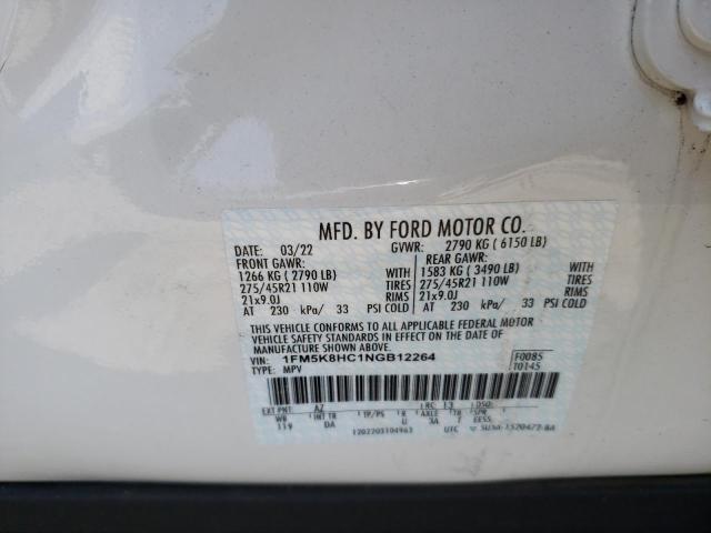 Photo 12 VIN: 1FM5K8HC1NGB12264 - FORD EXPLORER P 