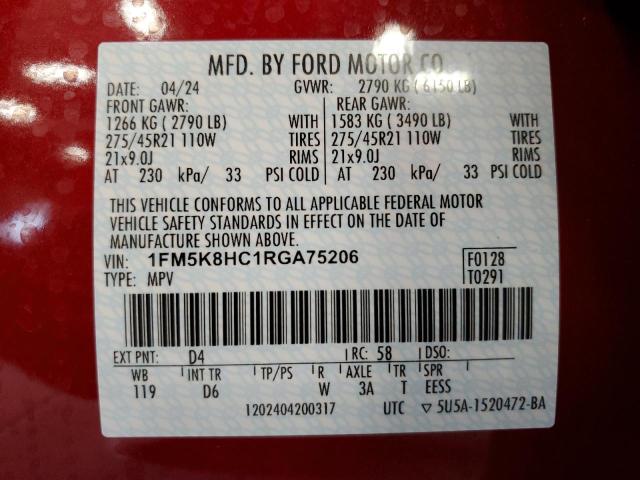 Photo 13 VIN: 1FM5K8HC1RGA75206 - FORD EXPLORER P 