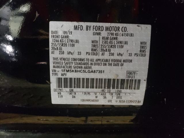 Photo 9 VIN: 1FM5K8HC5LGA87351 - FORD EXPLORER P 