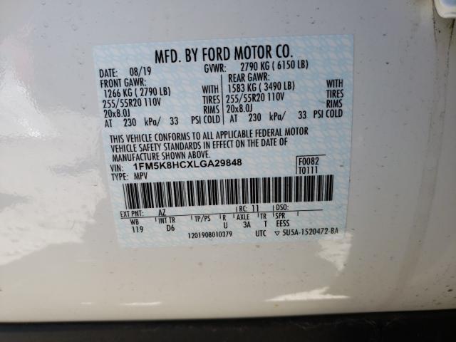 Photo 9 VIN: 1FM5K8HCXLGA29848 - FORD EXPLORER P 