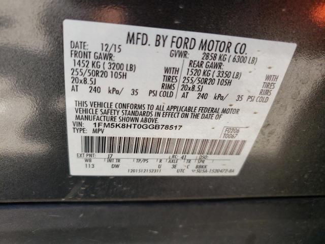 Photo 12 VIN: 1FM5K8HT0GGB78517 - FORD EXPLORER P 