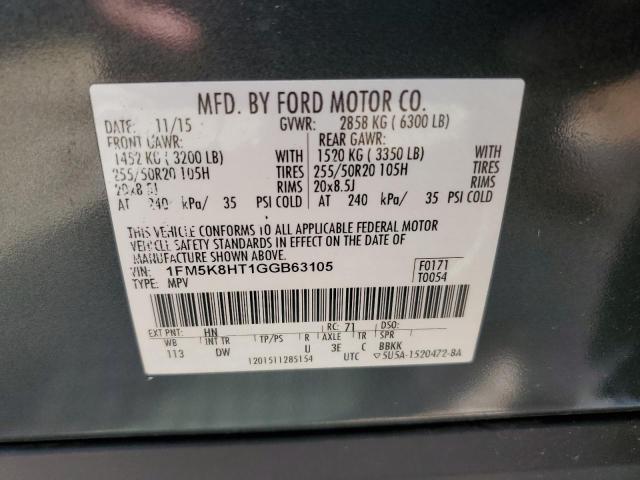 Photo 12 VIN: 1FM5K8HT1GGB63105 - FORD EXPLORER P 