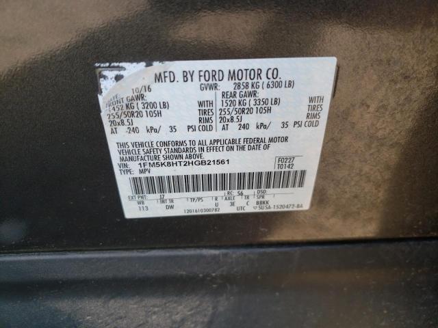 Photo 9 VIN: 1FM5K8HT2HGB21561 - FORD EXPLORER P 