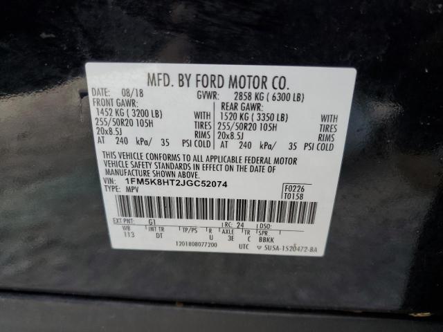 Photo 9 VIN: 1FM5K8HT2JGC52074 - FORD EXPLORER P 