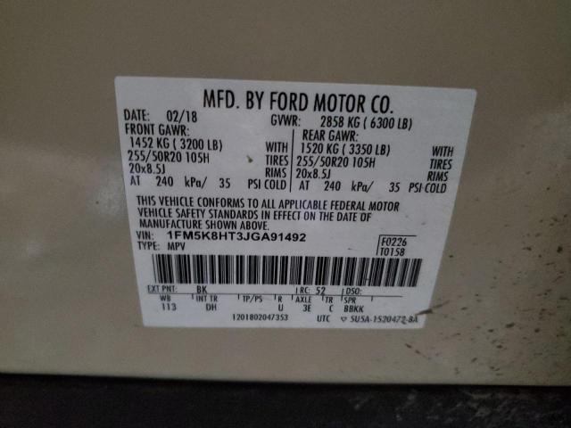 Photo 12 VIN: 1FM5K8HT3JGA91492 - FORD EXPLORER P 