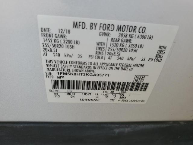 Photo 13 VIN: 1FM5K8HT3KGA95771 - FORD EXPLORER P 