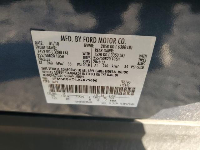 Photo 13 VIN: 1FM5K8HT4JGA75690 - FORD EXPLORER P 