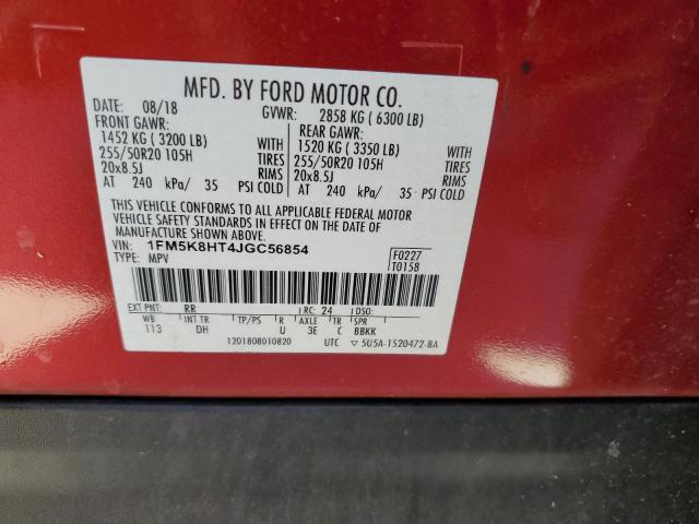 Photo 11 VIN: 1FM5K8HT4JGC56854 - FORD EXPLORER P 