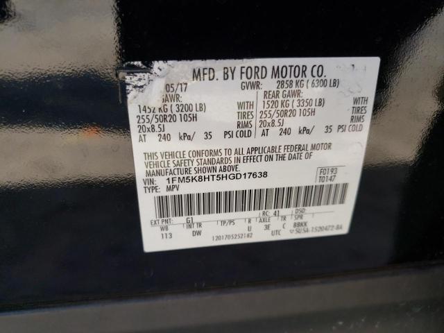 Photo 11 VIN: 1FM5K8HT5HGD17638 - FORD EXPLORER P 