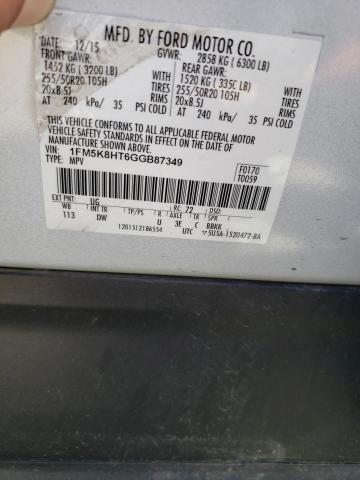 Photo 11 VIN: 1FM5K8HT6GGB87349 - FORD EXPLORER P 