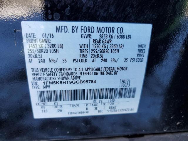 Photo 12 VIN: 1FM5K8HT9GGB95784 - FORD EXPLORER P 