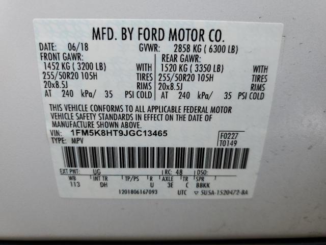 Photo 13 VIN: 1FM5K8HT9JGC13465 - FORD EXPLORER P 