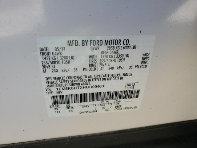 Photo 12 VIN: 1FM5K8HTXHGD00463 - FORD EXPLORER P 