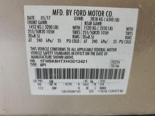 Photo 12 VIN: 1FM5K8HTXHGD12421 - FORD EXPLORER P 