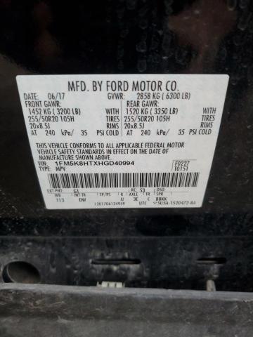 Photo 12 VIN: 1FM5K8HTXHGD40994 - FORD EXPLORER 