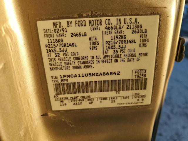 Photo 12 VIN: 1FMCA11U5MZA86842 - FORD AEROSTAR 